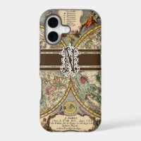 IPhone 5 Letter N Monogrammed Vintage Nautical Map