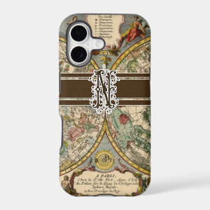 IPhone 5 Letter N Monogrammed Vintage Nautical Map