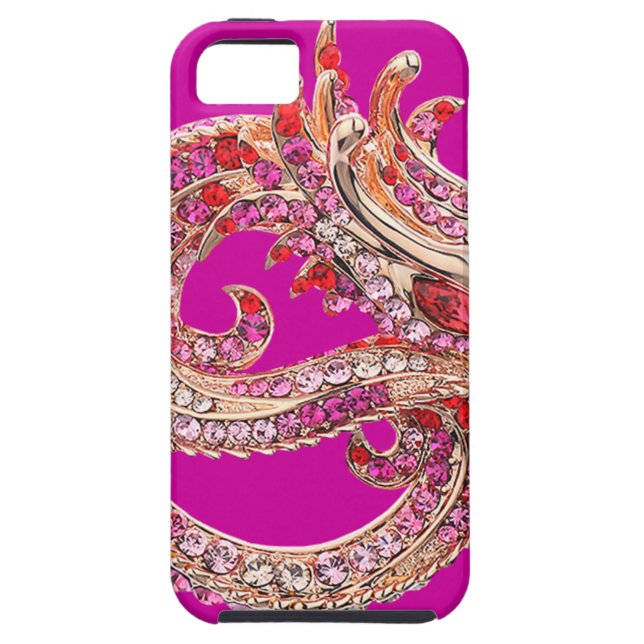 iPhone 5 Pretty Pink Bejeweled Case-Mate iPhone Case (Back)
