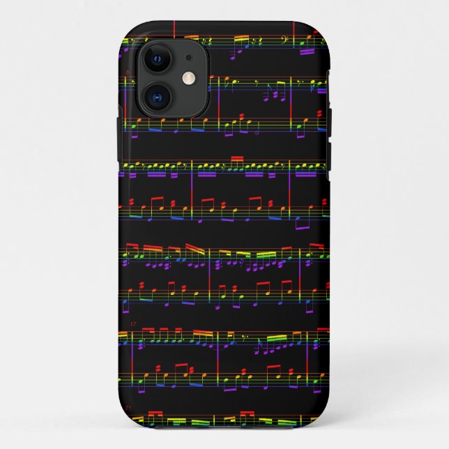 iPhone 5 Sheet Music Rainbow Case-Mate iPhone Case (Back)