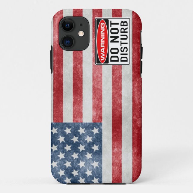 iPhone 5 USA Flag Military Do Not Disturb CASE (Back)