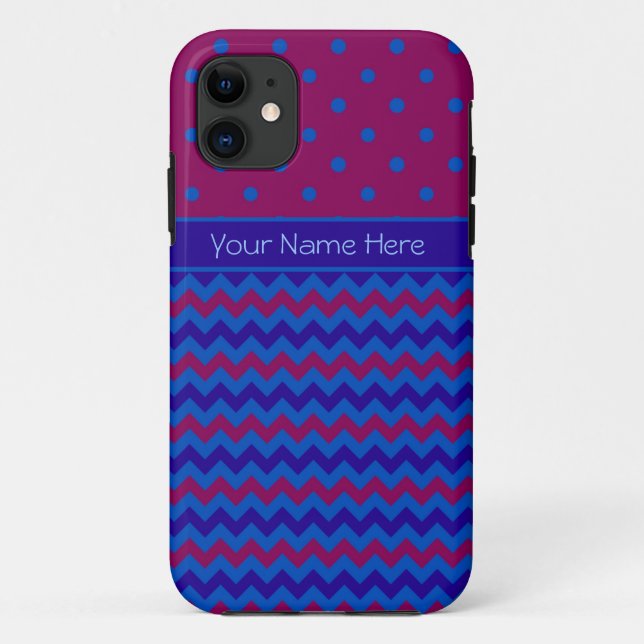 iPhone 5 Xtreme Case: Personalise Purple Chevrons Case-Mate iPhone Case (Back)