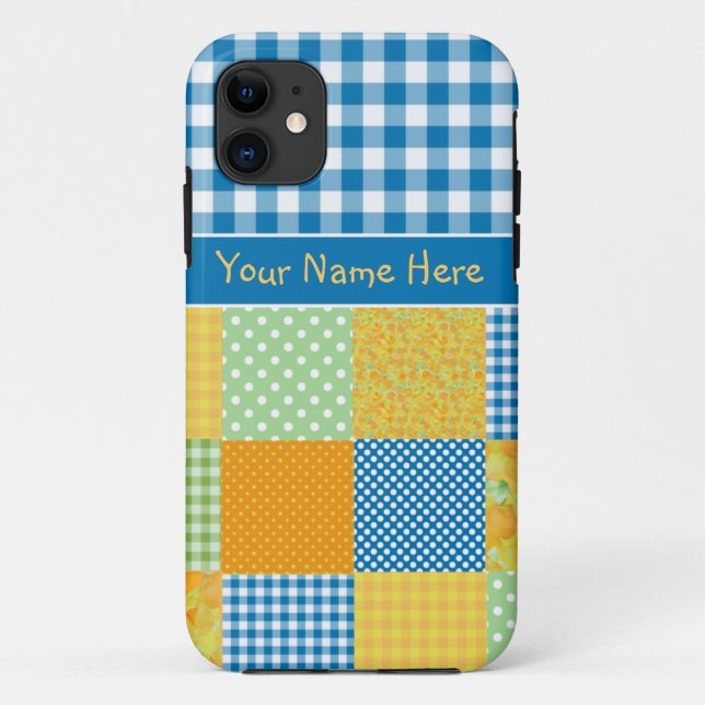 iPhone 5 Xtreme Case to Personalise Faux Patchwork (Back)