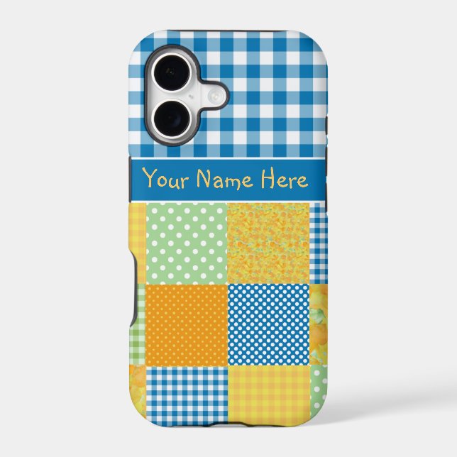 iPhone 5 Xtreme Case to Personalise Faux Patchwork (Back)