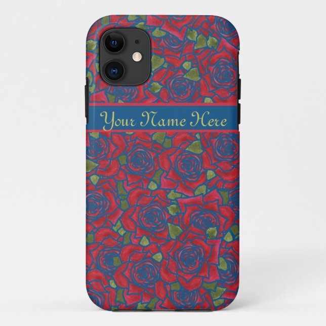 iPhone 5 Xtreme Case to Personalise: Hearts, Roses (Back)