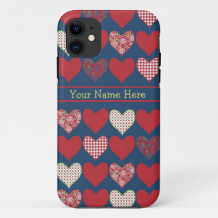 iPhone 5c Case to Personalise: Hearts and Roses