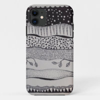 iPhone 5s case with black and white design