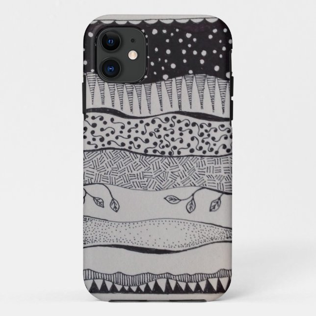 iPhone 5s case with black and white design (Back)