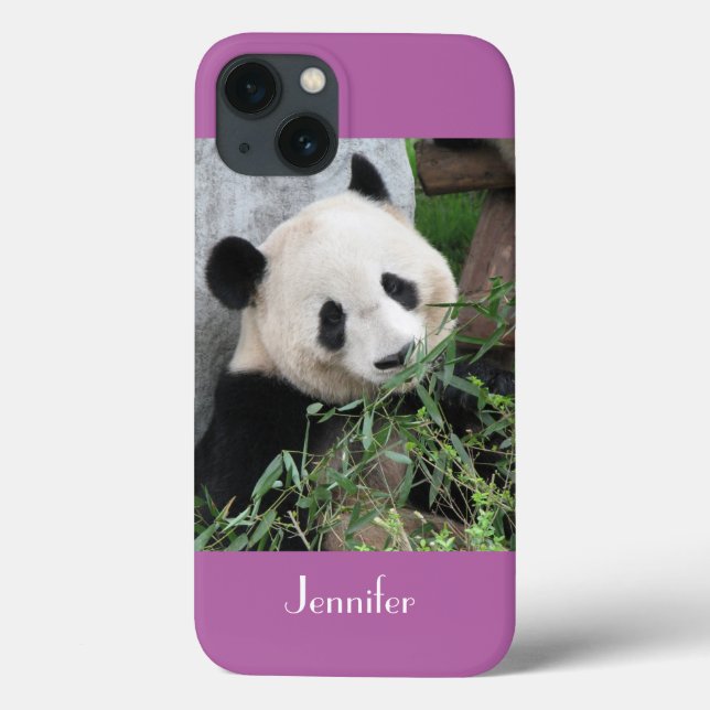 iPhone 6 Case Giant Panda Pale Purple Bkgnd (Back)