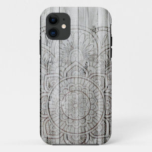 iPhone 6 Case Wooden Mandala iPhone Case Wood