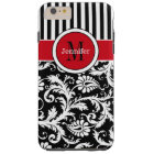 iPhone 6 Plus Case | Damask | Stripes | Red