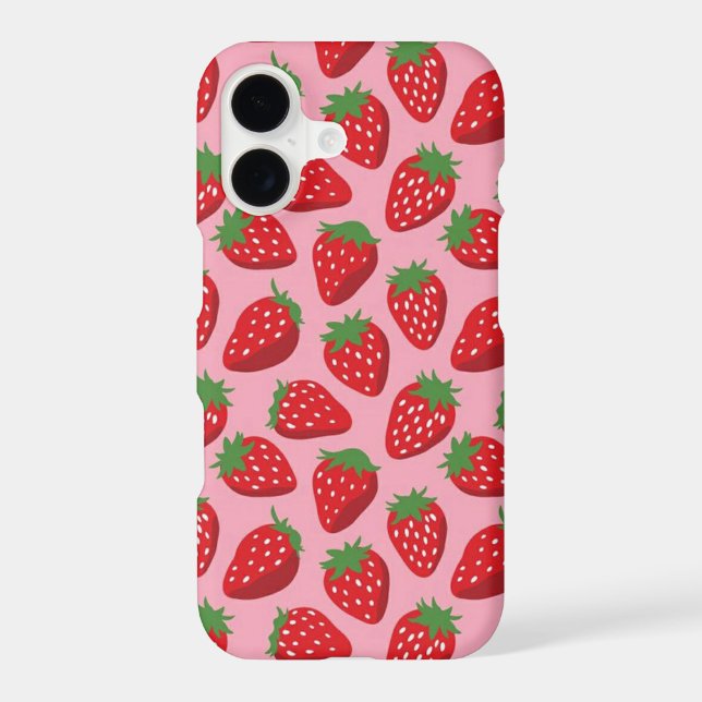 Iphone 7/8 barely there case, strawberries pink (Back)