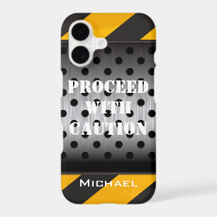 iPhone 7 Case Construction Zone Yellow, Black