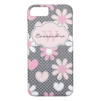 iPhone 7 Case | Daisies | Polka Dots | Hearts