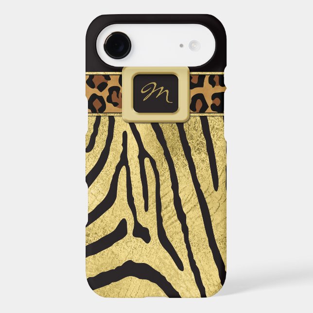 iPhone 7 Case | FAUX Gold Foil | Animal Prints (Back)