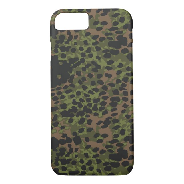 Iphone 7 case German WWII Camouflage Platanentarn (Back)