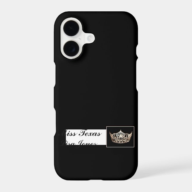 iPhone 7 case Pageant Crown & Custom Name (Back)