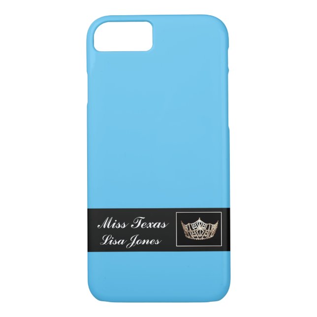 iPhone 7 case Pageant Crown & Custom Name (Back)