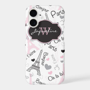 iPhone 7 Case Paris Eiffel Tower Hearts