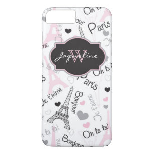 iPhone 7 Case Paris Eiffel Tower Hearts