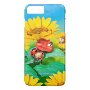 iPhone 7 case Sleepy Ladybug in Sunflowers