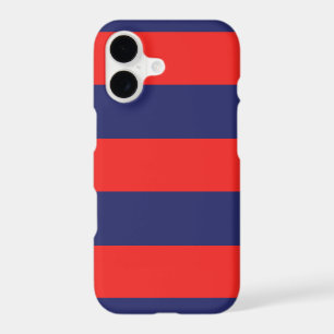 iPhone 7 Case Striped Navy Blue & Red