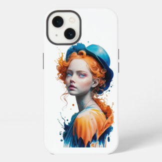 IPhone back cover color 3D girl design