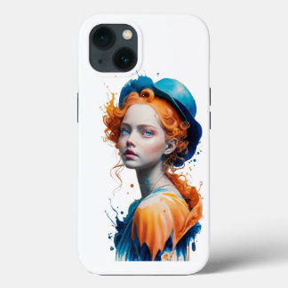 IPhone back cover color 3D girl design
