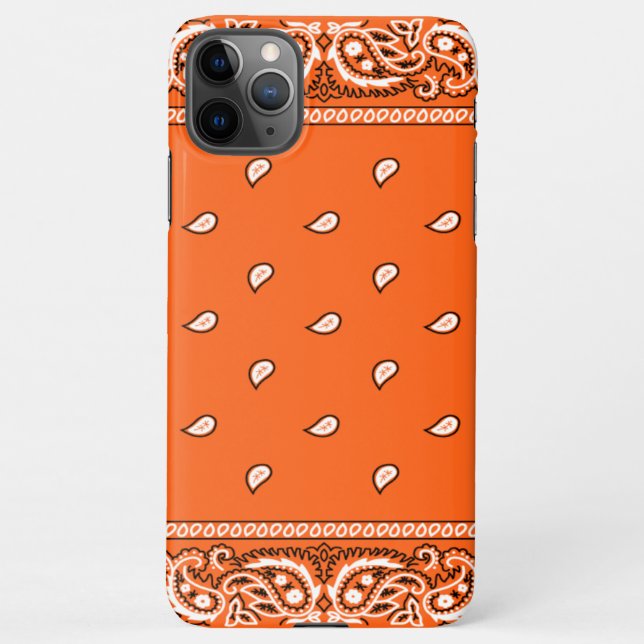 iPhone Bandanna Orange Phone Case (Back)
