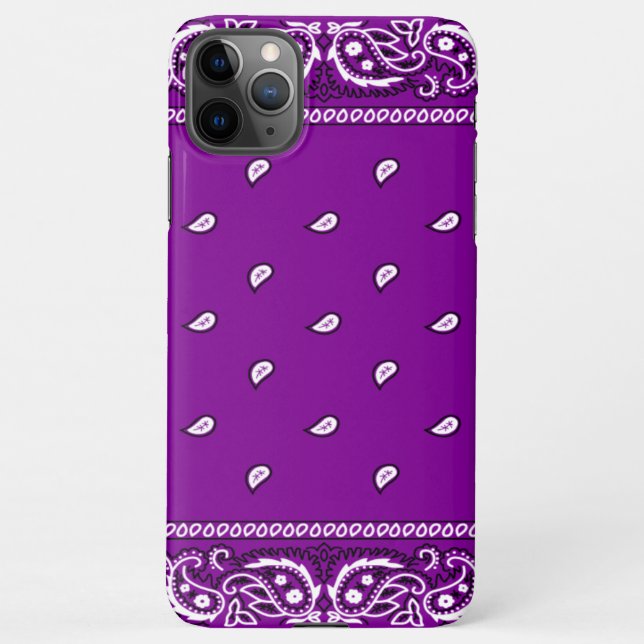 iPhone Bandanna Purple Phone Case (Back)