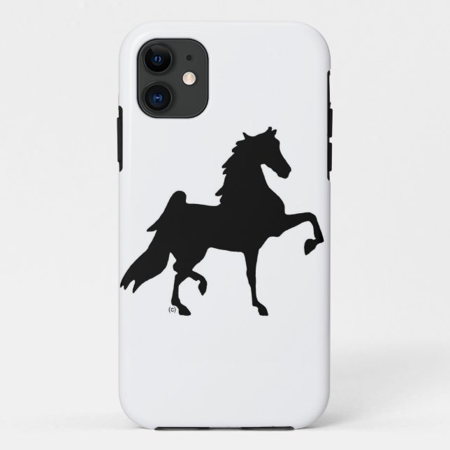 Iphone Barely there Case / Saddlebred Silhouette (Back)