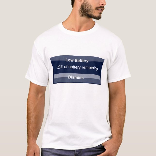 Iphone Battery Low T-Shirt (Front)