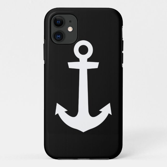 IPhone case anchor black (Back)