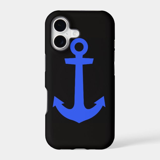 iPhone case Anchor  black & blue (Back)