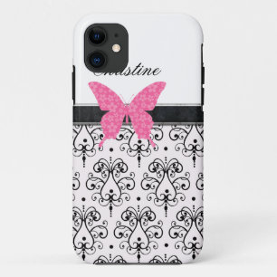 iPhone Case Blue Bow Monogrammed