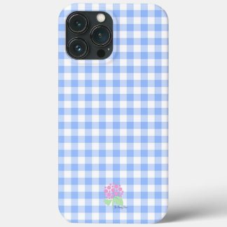 iphone case blue gingham