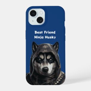  IPhone Case Blue Personalised  Ninja Husky  