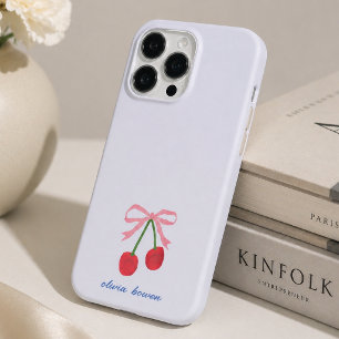 iPhone Case   Cherry Coquette Bow Cute Phone Cover