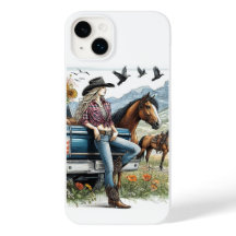 IPhone Case Customisable Cowgirl Art 