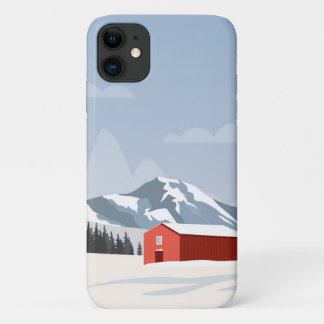 iPhone case design: Sweden, winter landscape.