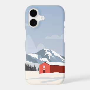 iPhone case design: Sweden, winter landscape.