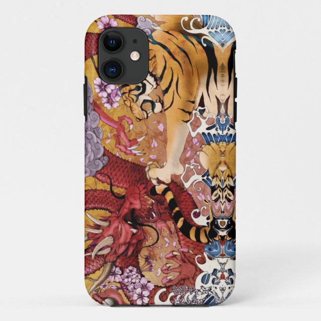 iPhone Case - Dragon vs Tiger (Back)