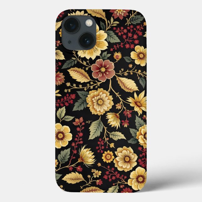iPhone case flowers pattern  (Back)