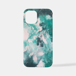 iPhone case green fluid pour painting