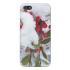 Iphone case Holly berries in the snow