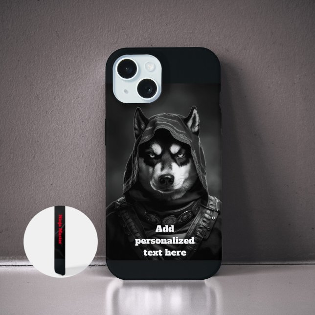  IPhone Case Personalised Black  | Ninja Husky  (Creator Uploaded)