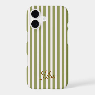 iPhone Case Personalised Striped Custom Name