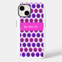 Iphone Case - Pink and Purple Flowers
