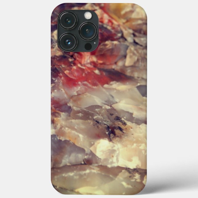 iPhone Case - Quartz in Petrified Log 3 Red (Back)