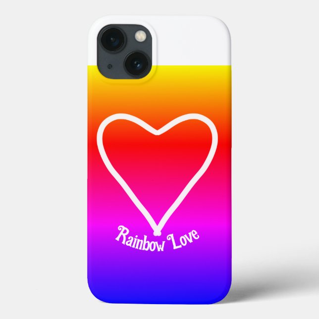 iPhone Case  Rainbow Love  Colourful  (Back)